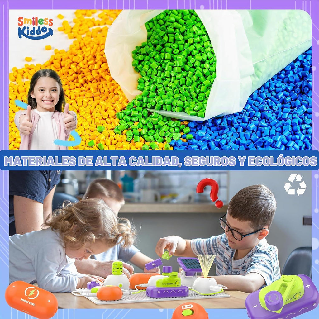 Kits de ciencia para niños - Kits STEM para niños, Kit de exploración de electrónica, Más de 150 proyectos, 14 partes de circuito, juguetes educativos STEM para niños y niñas de 3, 4, 5, 6, 7, 8, 9