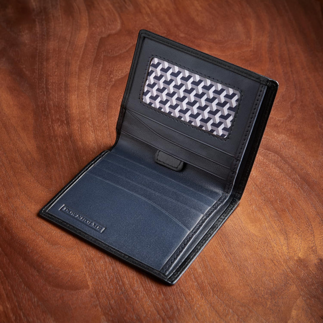 Downholme Billetera de Cuero Bifold con Silueta Delgada para Hombre...