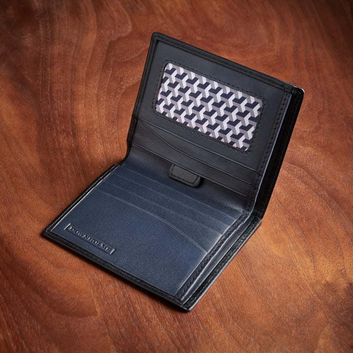 Downholme Billetera de Cuero Bifold con Silueta Delgada para Hombre...