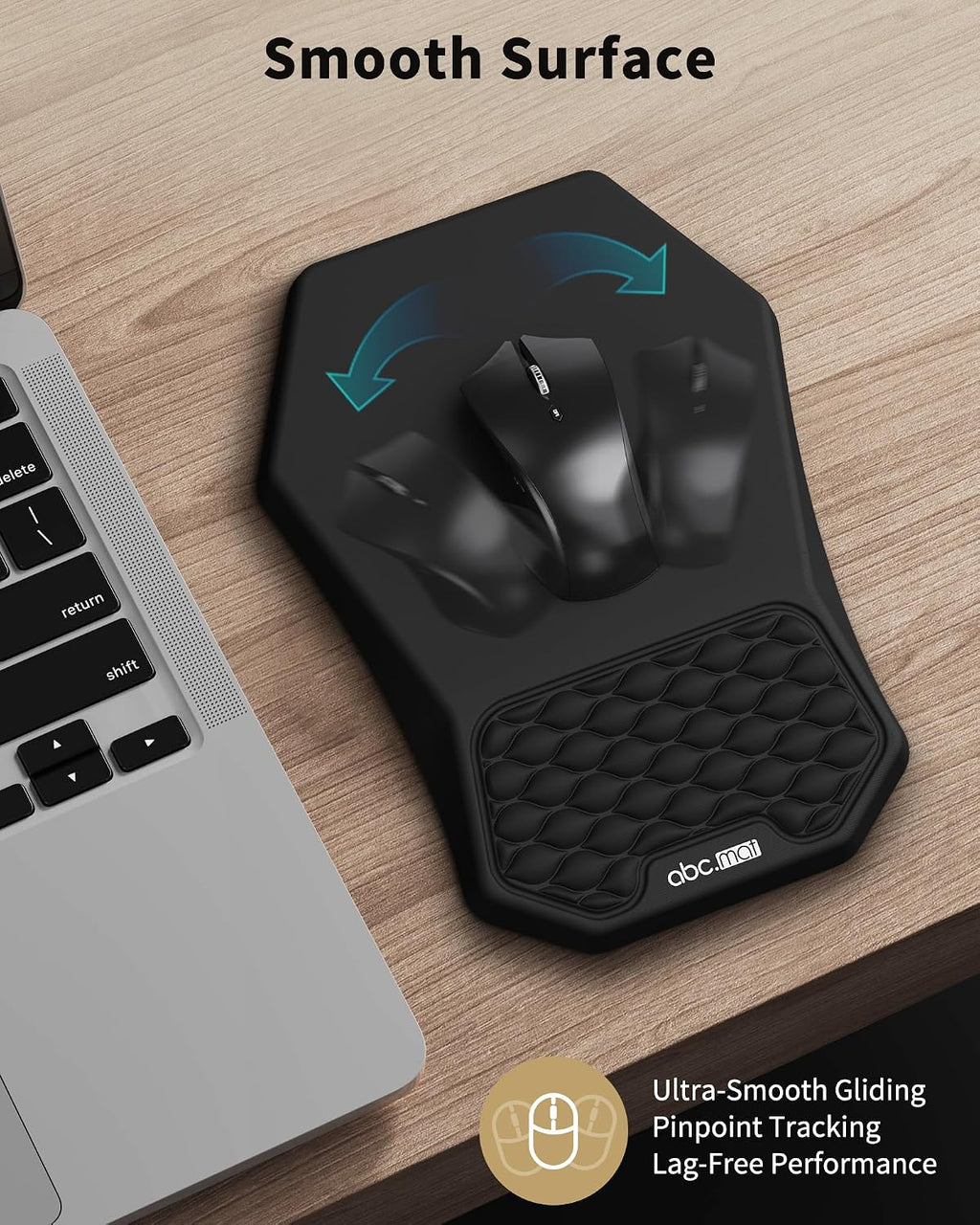 Juego de alfombrilla ergonómica para mouse con reposamuñecas y