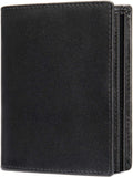 Cartera de cuero para hombre, plegable vertical, con bloqueo RFID,...