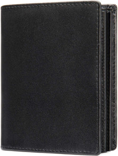 Cartera de cuero para hombre, plegable vertical, con bloqueo RFID,...