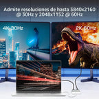 j5create Adaptador USB a HDMI – Cable dual HDMI USB 3.0 para varios monitores | 4K + 1080p | Compatible con Windows y macOS (JUA365)