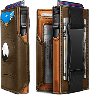 KEMISANT Billetera Airtag para hombre, delgada con bolsillo frontal...
