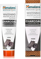 Himalaya Botanique Whitening Pasta de dientes antiplaca con carbón y aceite, 4 Ounce (Paquete de 2)