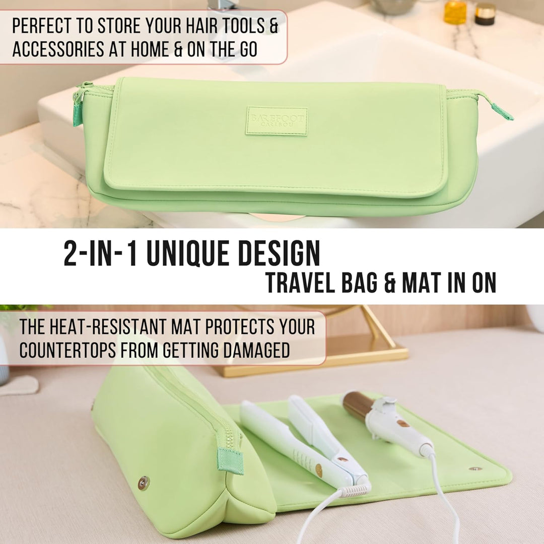 BAREFOOT CARIBOU Bolsa de viaje para herramientas para el cabello y...