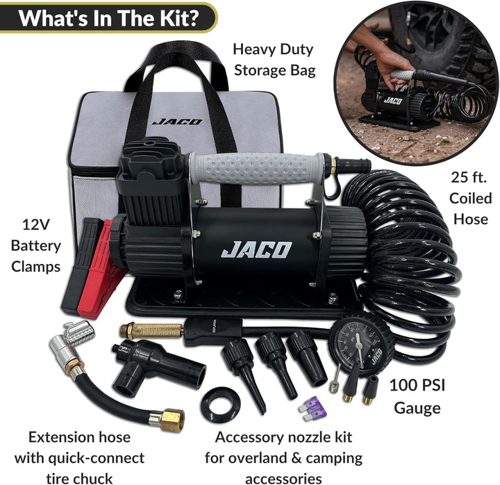JACO 4X4 TrailPro - Compresor de aire portátil resistente, 3.5 CFM...