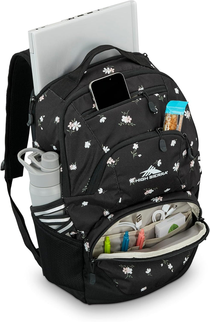 High Sierra Mochila Swoop Sg unisex, negro (Floral\/Black), Tamaño...