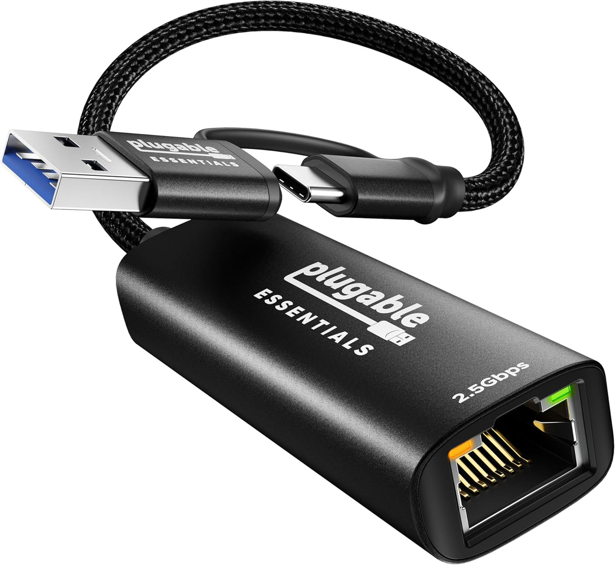 Plugable 2.5Gbps USB C al adaptador de Ethernet, adaptador USB Ethernet