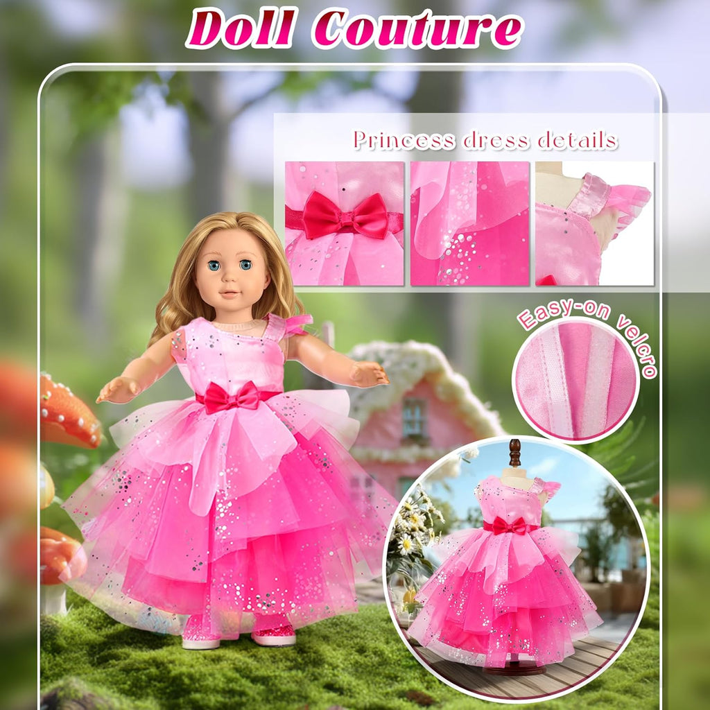 WONDOLL Ropa y accesorios para muñecas de 18 pulgadas, 18 inch, Princesa