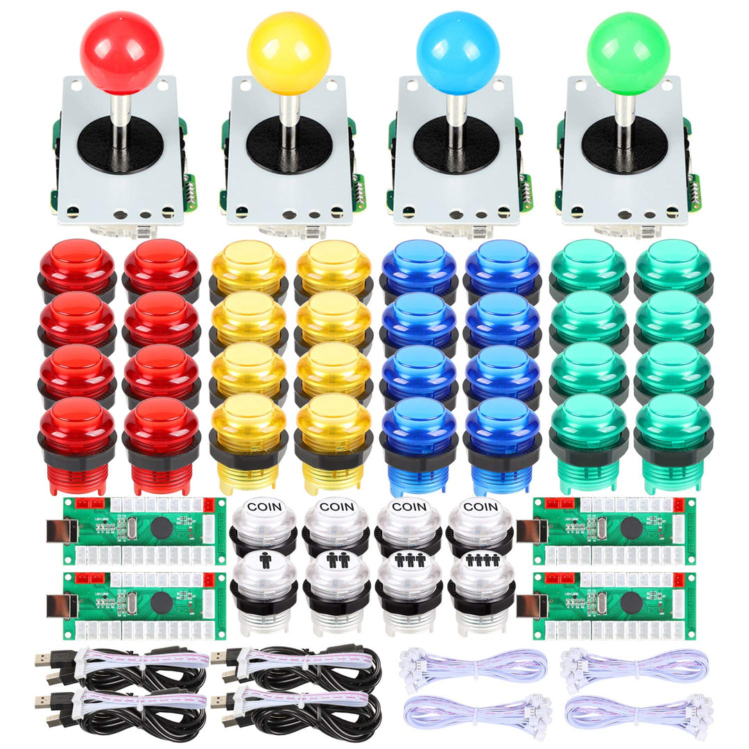 EG Starts 4 Player Classic DIY Arcade Joystick Kit Parts
