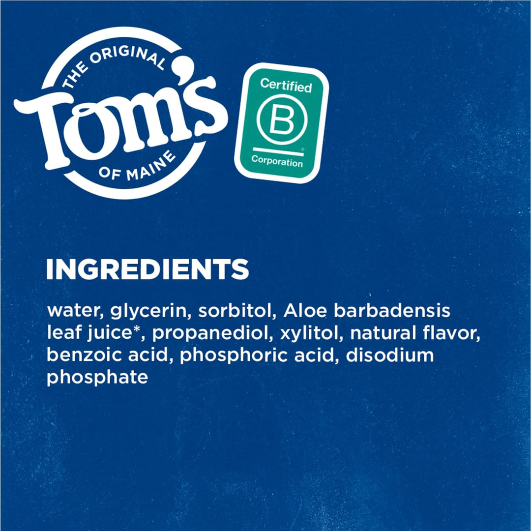 Tom's Of Maine Whole Care - Enjuague bucal natural con flúor, m...