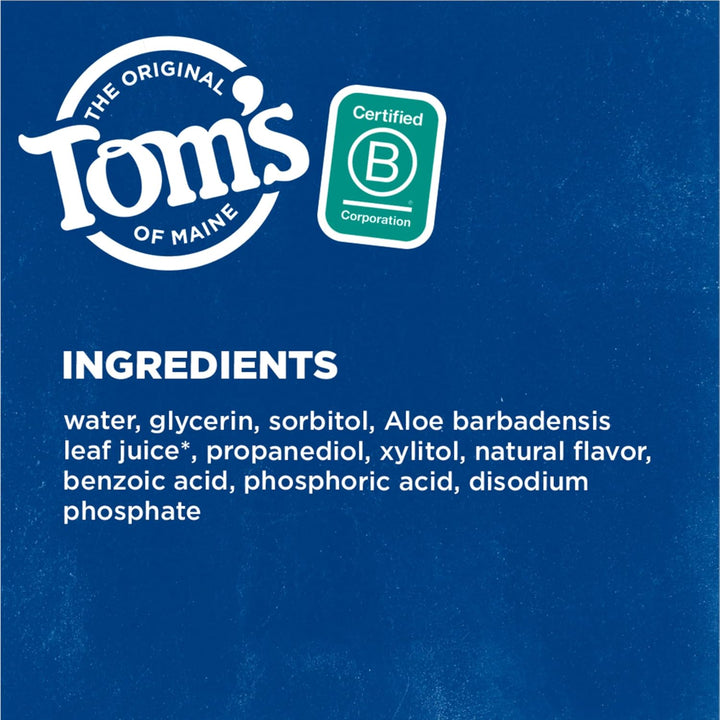 Tom's Of Maine Whole Care - Enjuague bucal natural con flúor, m...