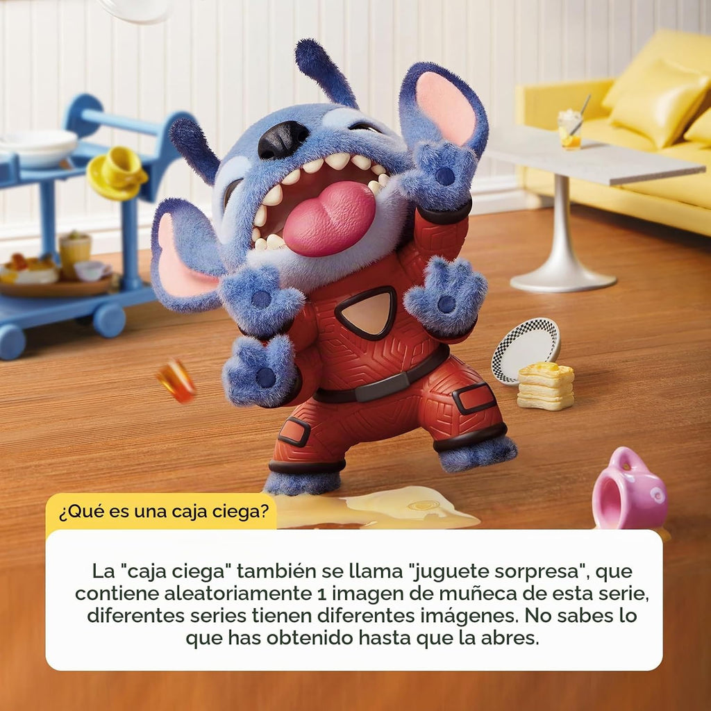 MINISO Disney Stitch Naughty Stitch Series - Figuras ciegas de caja ciega, diseño aleatorio, figuras coleccionables, decoración del hogar, regalos de cumpleaños de vacaciones para coleccionistas y fanáticos, caja individual