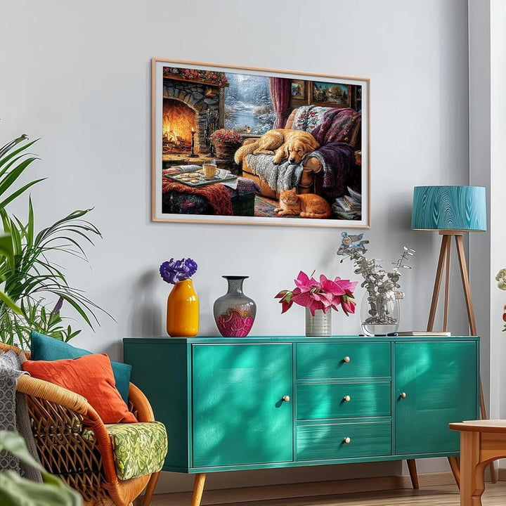 EIYRURU The Fireplace - Rompecabezas de 500 piezas para