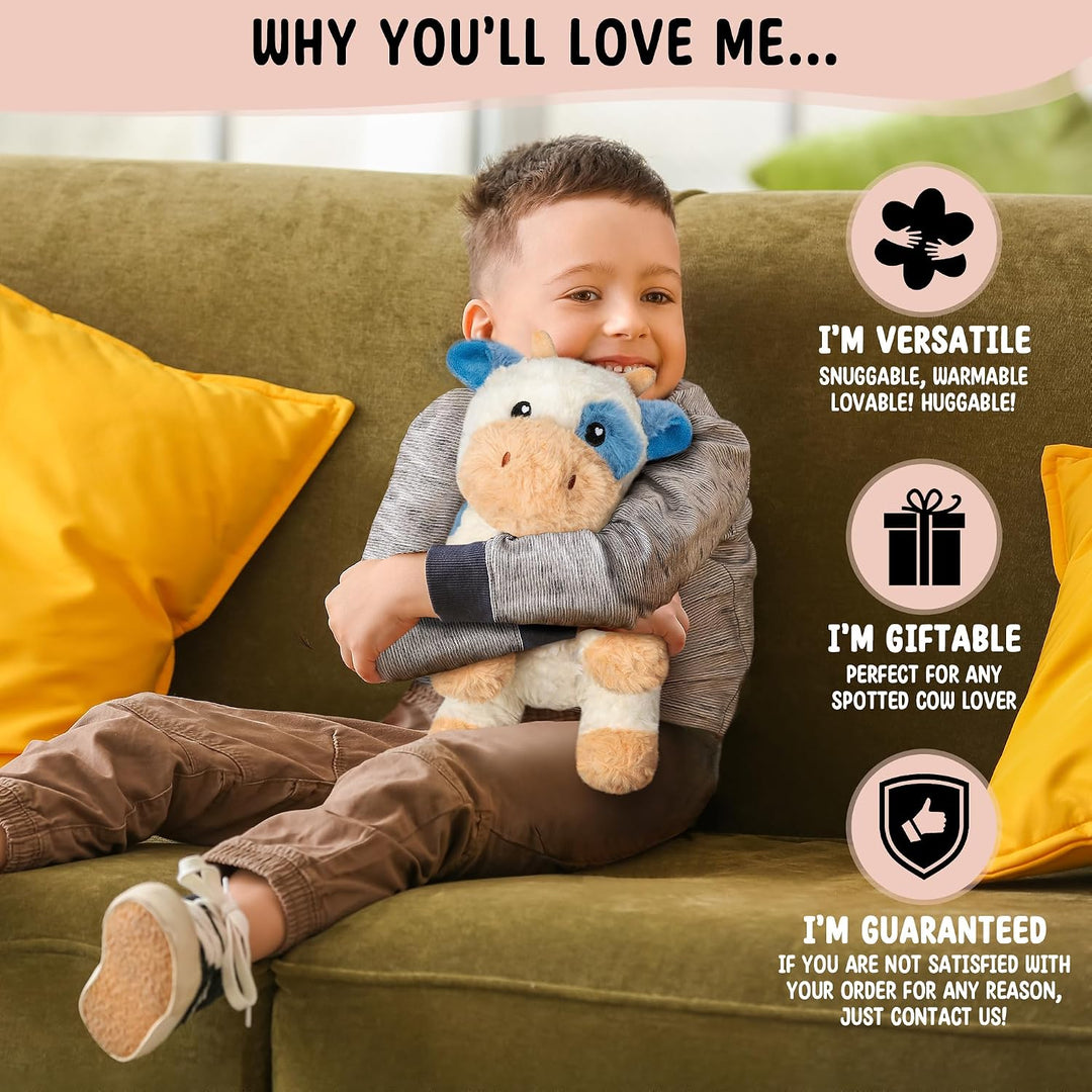 Vacas de peluche microondables y ponderadas - Almohadilla de calent...