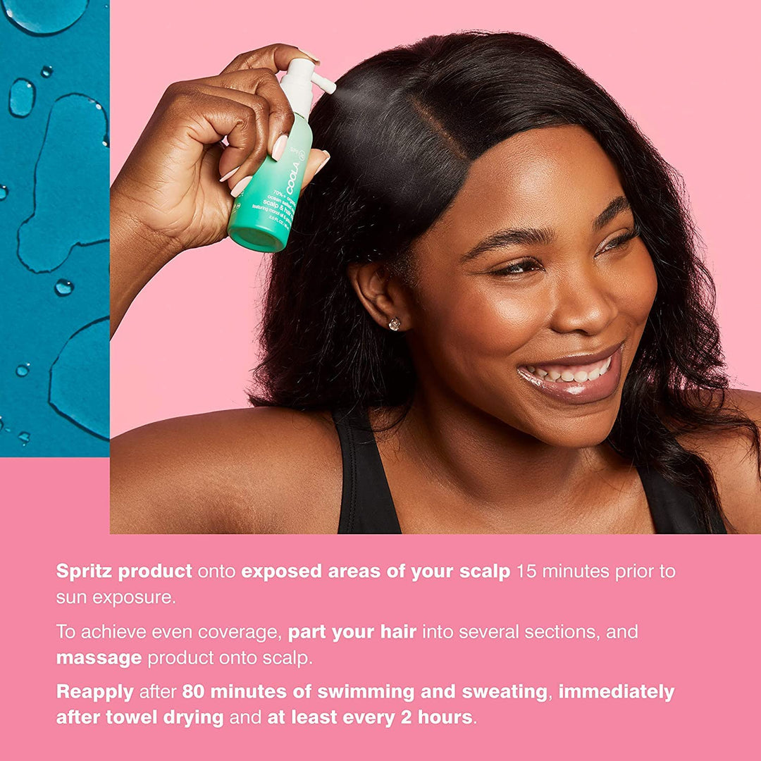 COOLA Organic Scalp Spray &amp; Hair Sunscreen Mist with SPF 30, De...