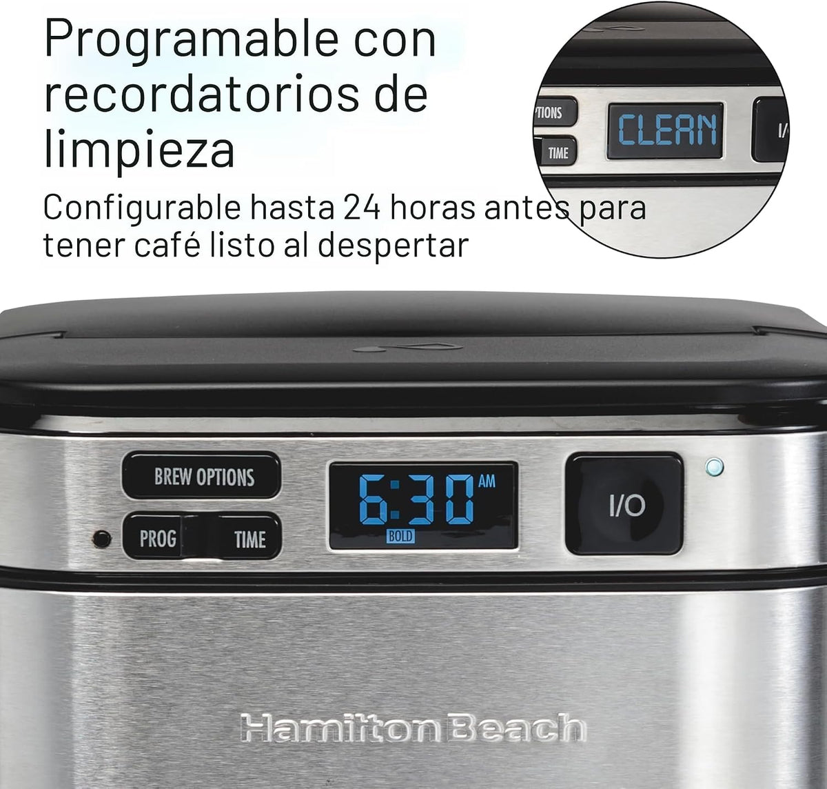 Hamilton Beach FrontFill Cafetera de Goteo Programable para 12 Tazas
