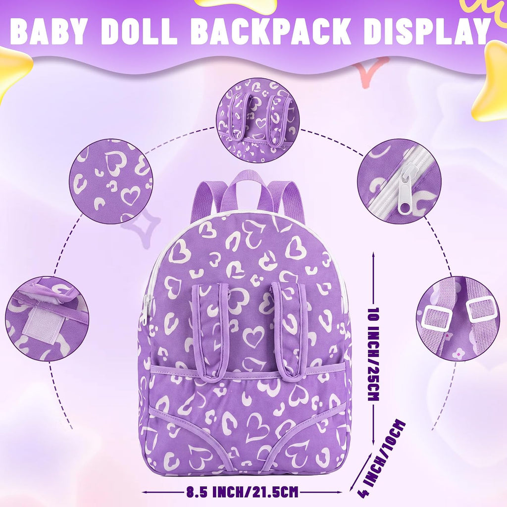 SMILESSKIDDO Muñeca de bebé con moisés, mochila y accesorios Juguetes