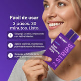 DRDENT Tiras blanqueadoras de dientes moradas, 21 tratamientos, seg...