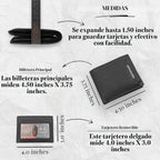 Billetera para hombre con soporte extraíble para identificación, bloqueo