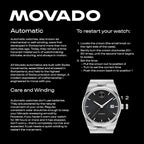 Movado Bold Quest Reloj Automático de Lujo para Hombre - Movimiento Suizo de Cuerda Automática, Brazalete de Acero Inoxidable, Resistencia al Agua 50 Metros (5ATM) - Pieza Clásica - Regalo para Él