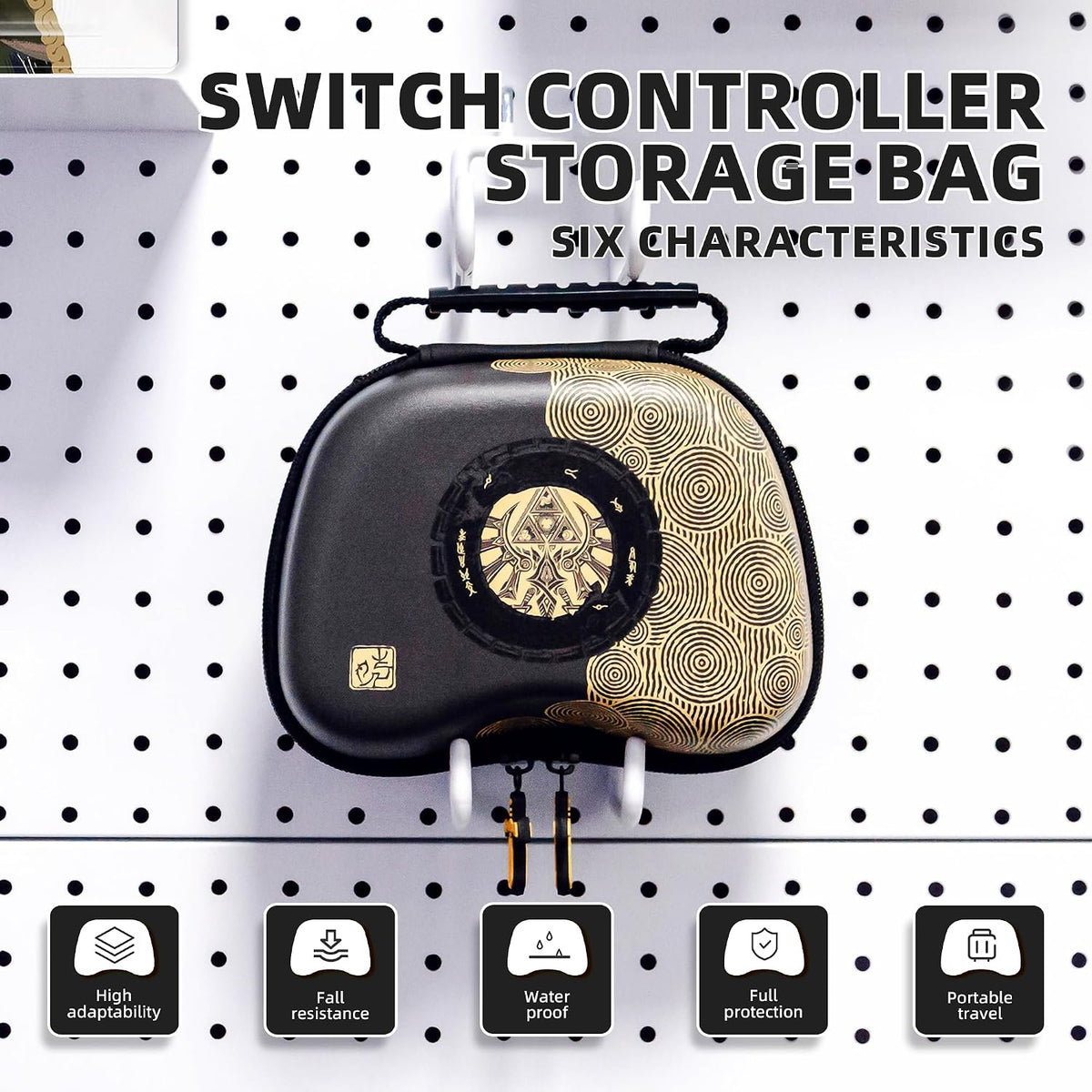 Controlador Pro Inalámbrico YKASEK para Switch con Estuche de Transporte, Gamepad Remoto compatible con Switch, NFC/Vibración Dual/Captura de Pantalla/Función de Activación, Negro/Blanco