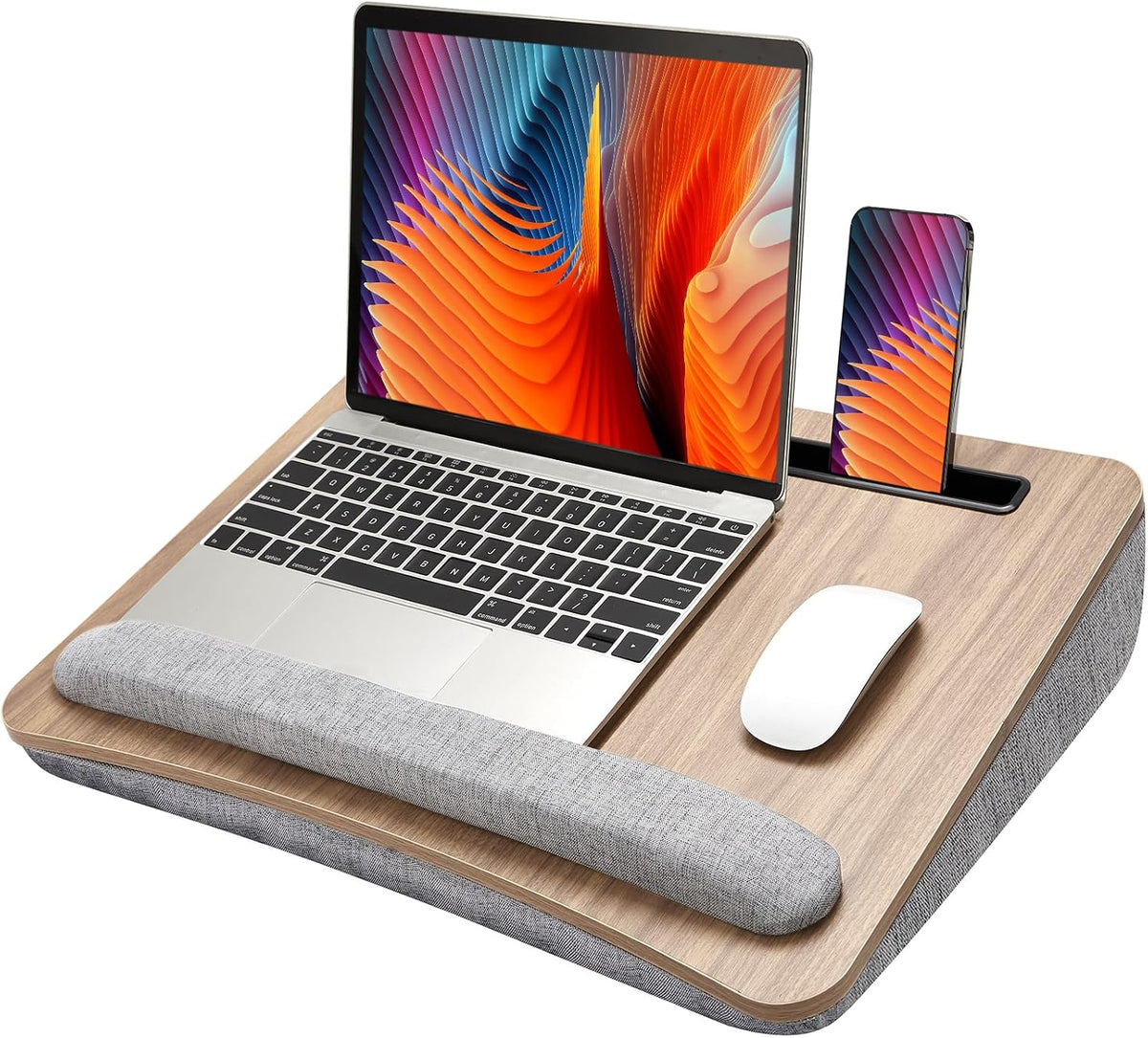 HUANUO Escritorio de regazo para laptop con cojín, apto para portátiles de