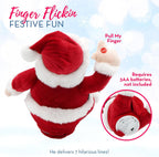 4E's Novelty Peluche de Papá Noel animado, hace un sonido de gas, oso de Navidad parlante, juguetes de peluche para niños de 8 pulgadas, divertidos animales de peluche de Navidad, regalos de broma para niños, niñas, adolescentes, regalo de elefante blanco