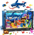 HOGOKIDS Juguete Acuario de Tiburones para Armar con Animales Móviles y Luz para Niños