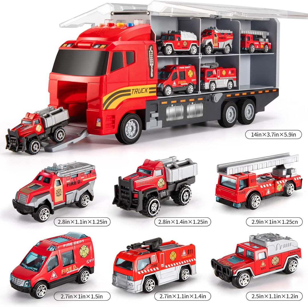 TEMI - Juego de vehículos de bomberos y rescate de emergencia fundi...