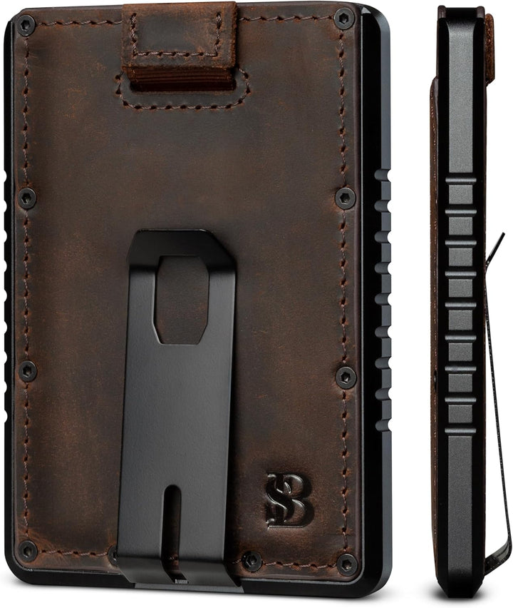 SERMAN BRANDS Slim RFID Blocking Wallet with Money Clip - Metal Min...