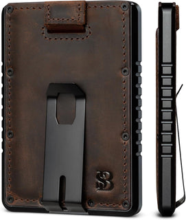 SERMAN BRANDS Slim RFID Blocking Wallet with Money Clip - Metal Min...