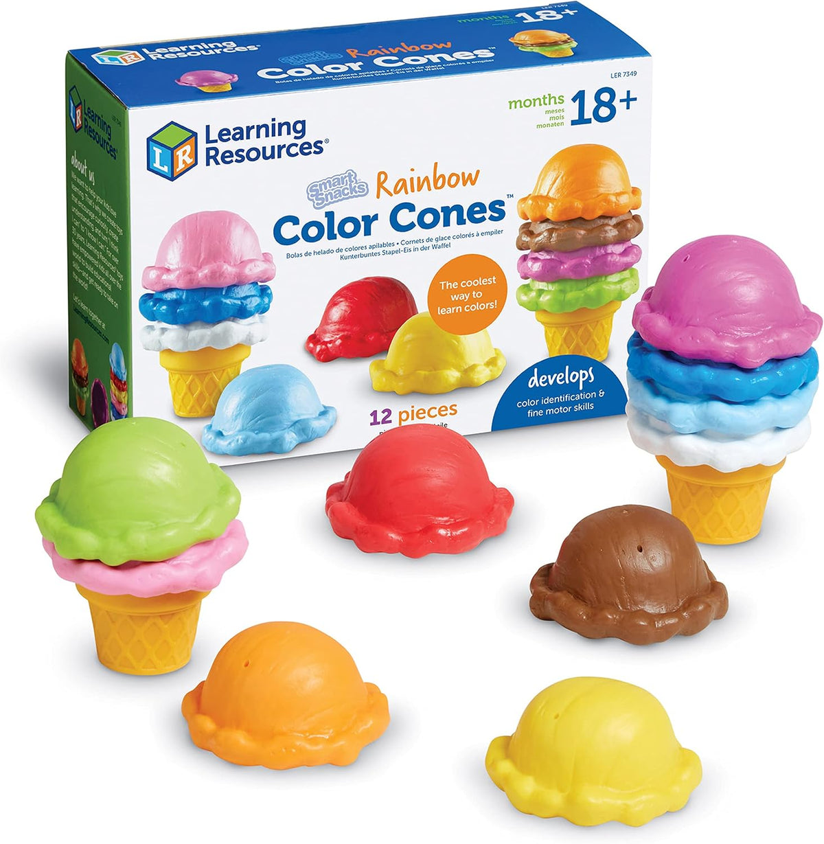 Learning Resources Smart Snacks Conos de Color Arcoíris