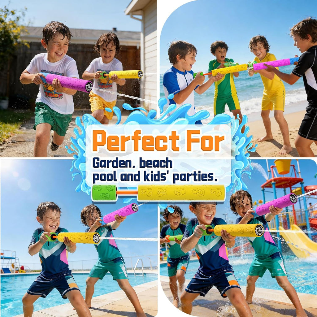 Pistolas de agua para niños y adultos, juguete de pistola de chorro de espuma de alta capacidad, juguetes acuáticos divertidos de verano para juegos de piscina al aire libre en la playa