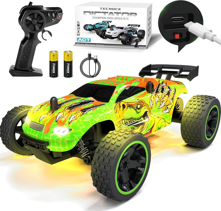 Tecnock Coches RC para Niños, Coche RC 1:18 a Escala 2WD con Carga...