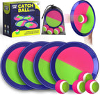 Juego de pelotas para lanzar y atrapar, juego de pelota de remo para niños para jugar al aire libre en el patio trasero