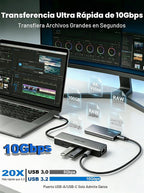 Hub USB-C 2.5G Ethernet, WAVLINK Hub USB-C 10Gbps con puerto RJ45 de 2.5 Gb