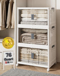 OlarHike 76QT Storage Bins con Lids para Home, Office, Closet, Dorm, 3 Pack