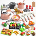 105 piezas de accesorios de juguete de cocina para niños, juego de cocina de camping y barbacoa para niños pequeños, juego de ollas, sartenes, utensilios de cocina de juguete, juego de