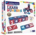 MAGNA-TILES MicroMAGS Learn Numbers - Juego de construcción magnética de 56 piezas, la marca original de construcción magnética