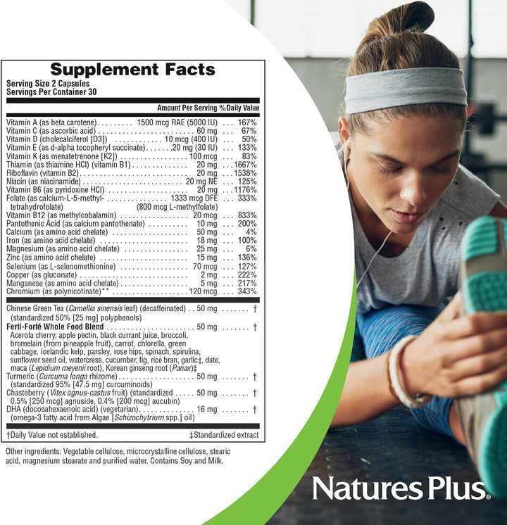 NaturesPlus ProCreation Apoyo a la fertilidad femenina - 60 cápsula...
