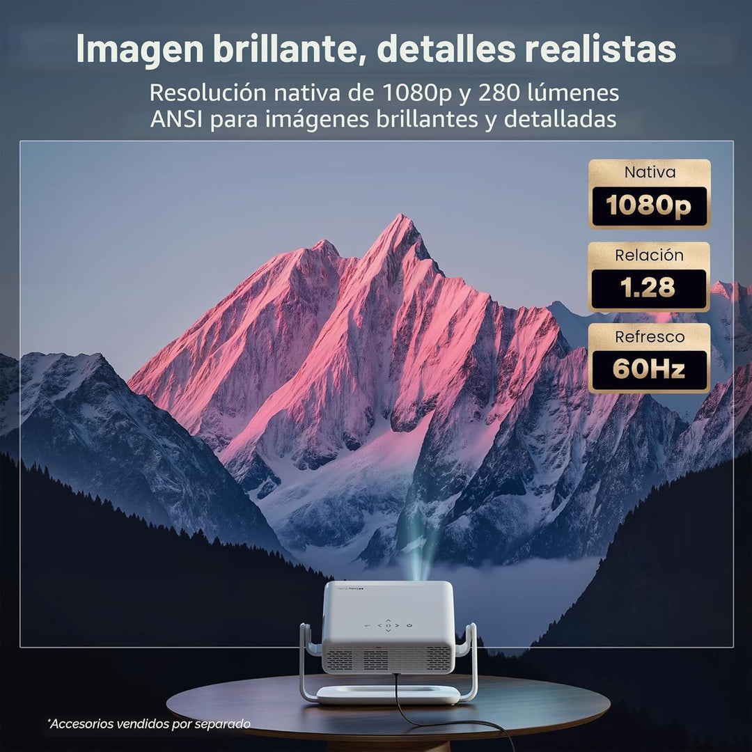 Aurzen Proyector inteligente Roku TV con Wifi y Bluetooth, experien...