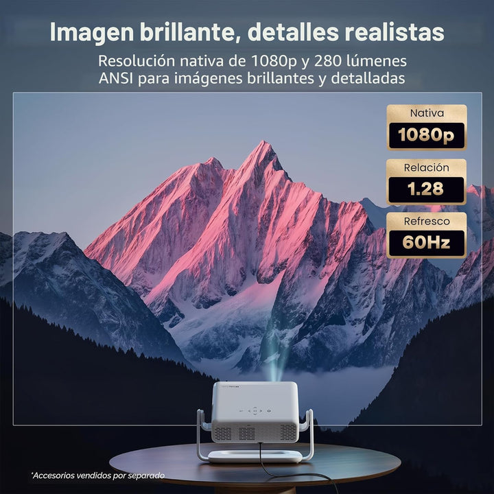 Aurzen Proyector inteligente Roku TV con Wifi y Bluetooth, experien...