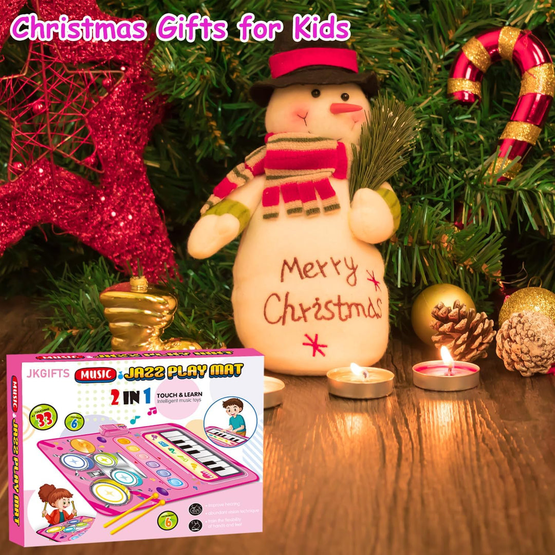 Juguetes para niñas de 1 año Regalos, tapete de piano 2 en 1, jugue...