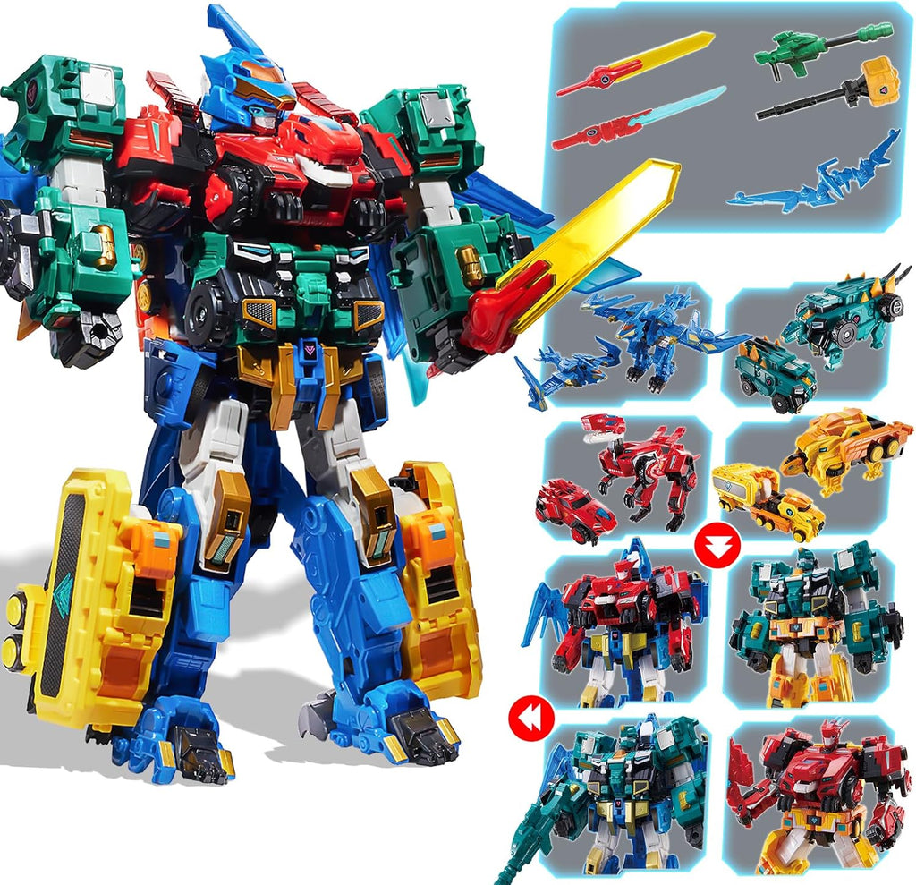 QUANTUM HEROES DINOSTER Robot 4 en 1 Mega Metatron 16.1in - Edades 5+