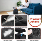 Lámpara Reposapiés ajustable para debajo del escritorio en el trabajo, reposapiés ergonómico con 3 pies de altura ajustable para debajo del escritorio, reposapiés de oficina con funda de malla extraíble