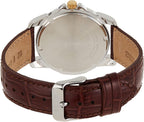 SEIKO SUR360 Reloj automático para hombre - Esenciales - Esfera de carbón - Caja de acero inoxidable con acabado dorado, correa de cuero, resistente al agua 164 ft