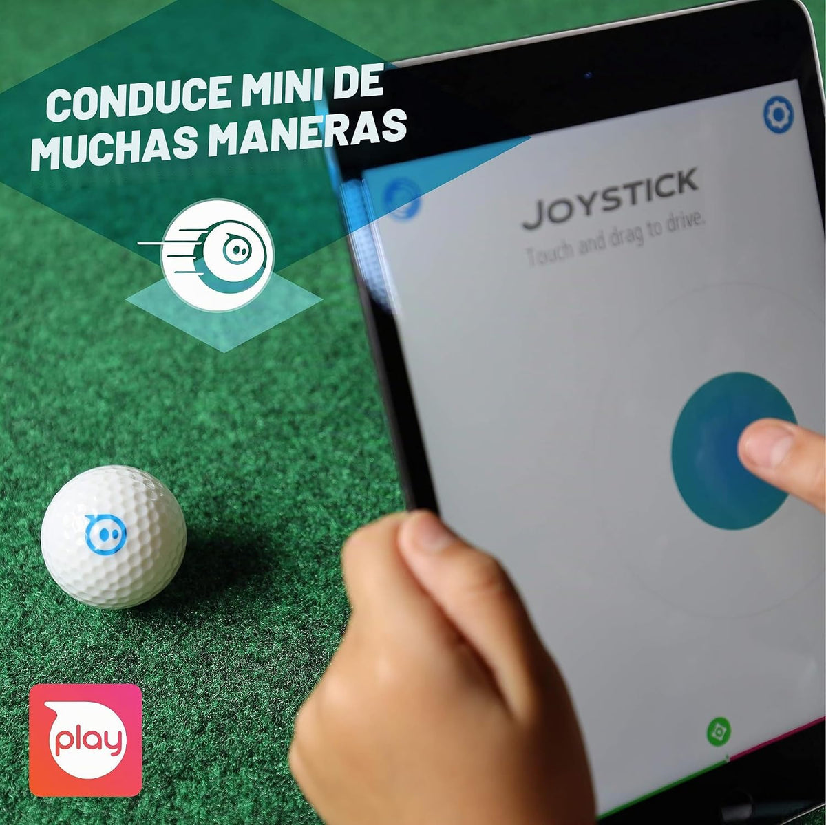 Sphero Mini Golf: Pelota de robot programable habilitada para aplicaciones – Juguete educativo STEM para niños de 8 años en adelante – Conduce, juega y codifica con la aplicación Play & Edu, color blanco cáscara de huevo