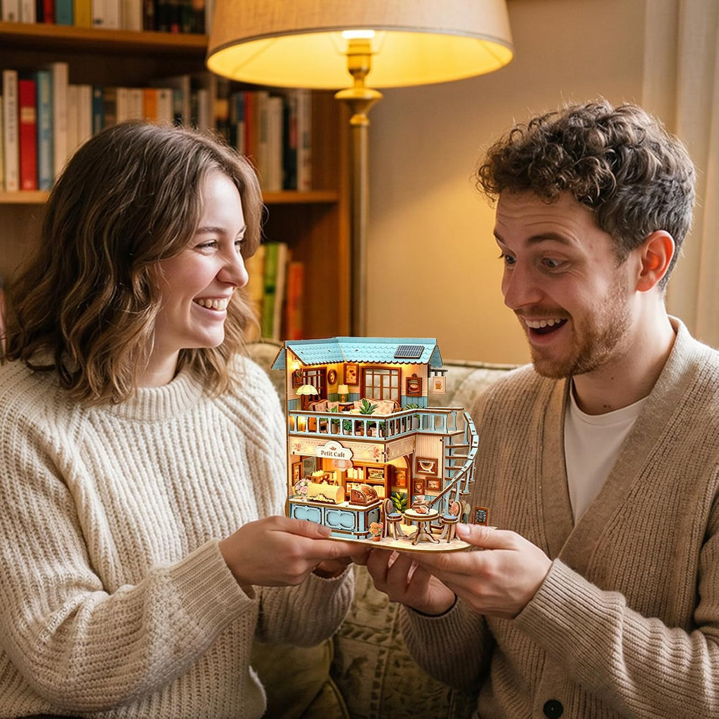 Mini kit de casa, casa de muñecas en miniatura para libros para
